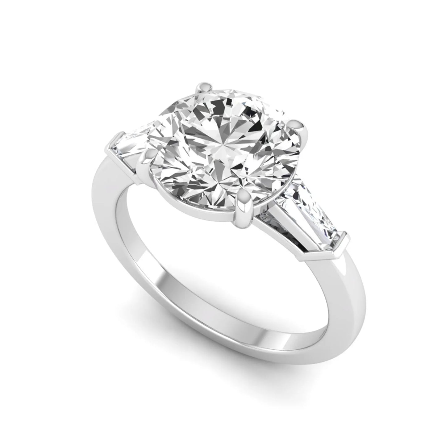 Princess Cluster Prong Set Lab Grown Diamond Engagement Ring