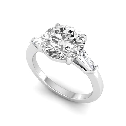 Princess Cluster Prong Set Lab Grown Diamond Engagement Ring