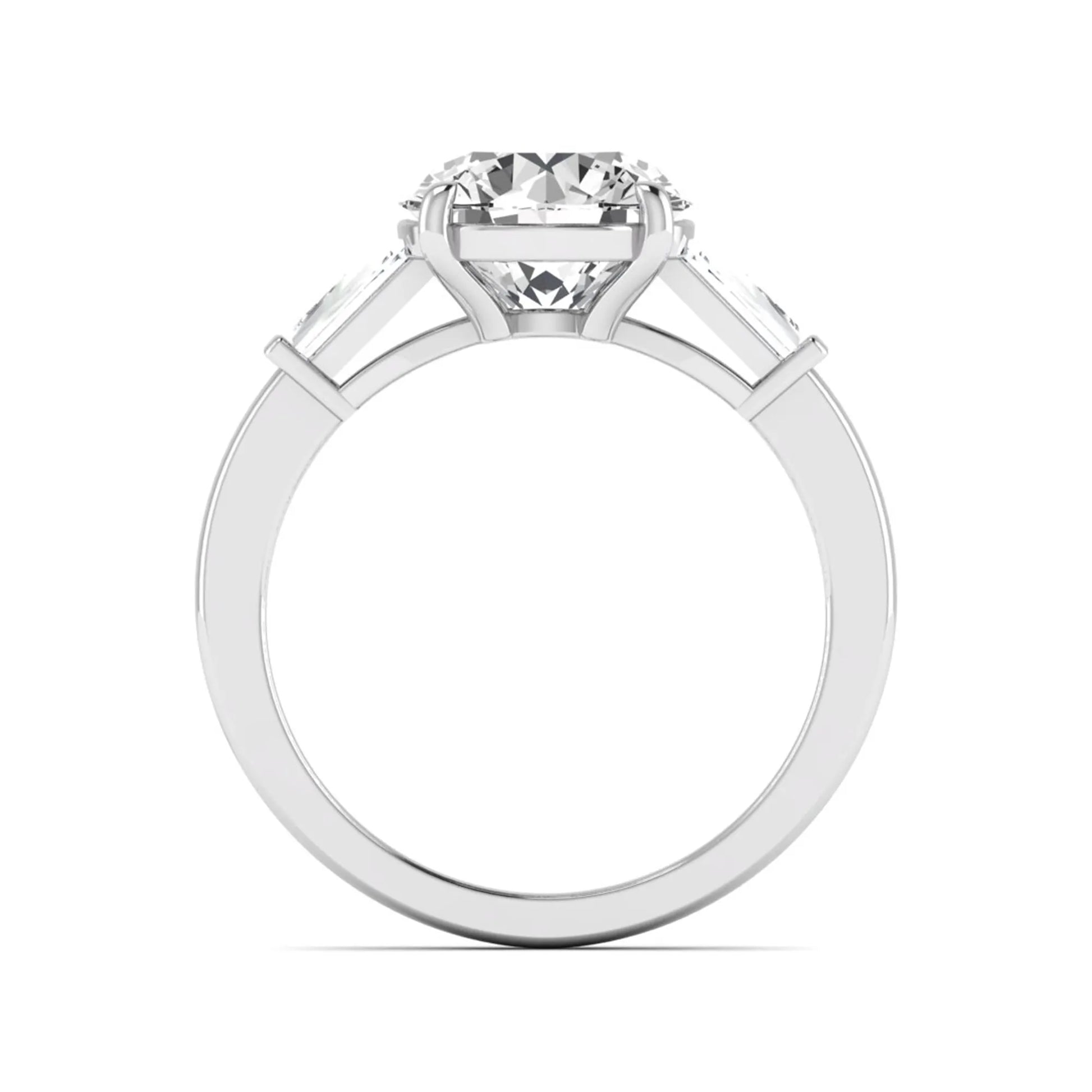 Princess Cluster Prong Set Lab Grown Diamond Engagement Ring