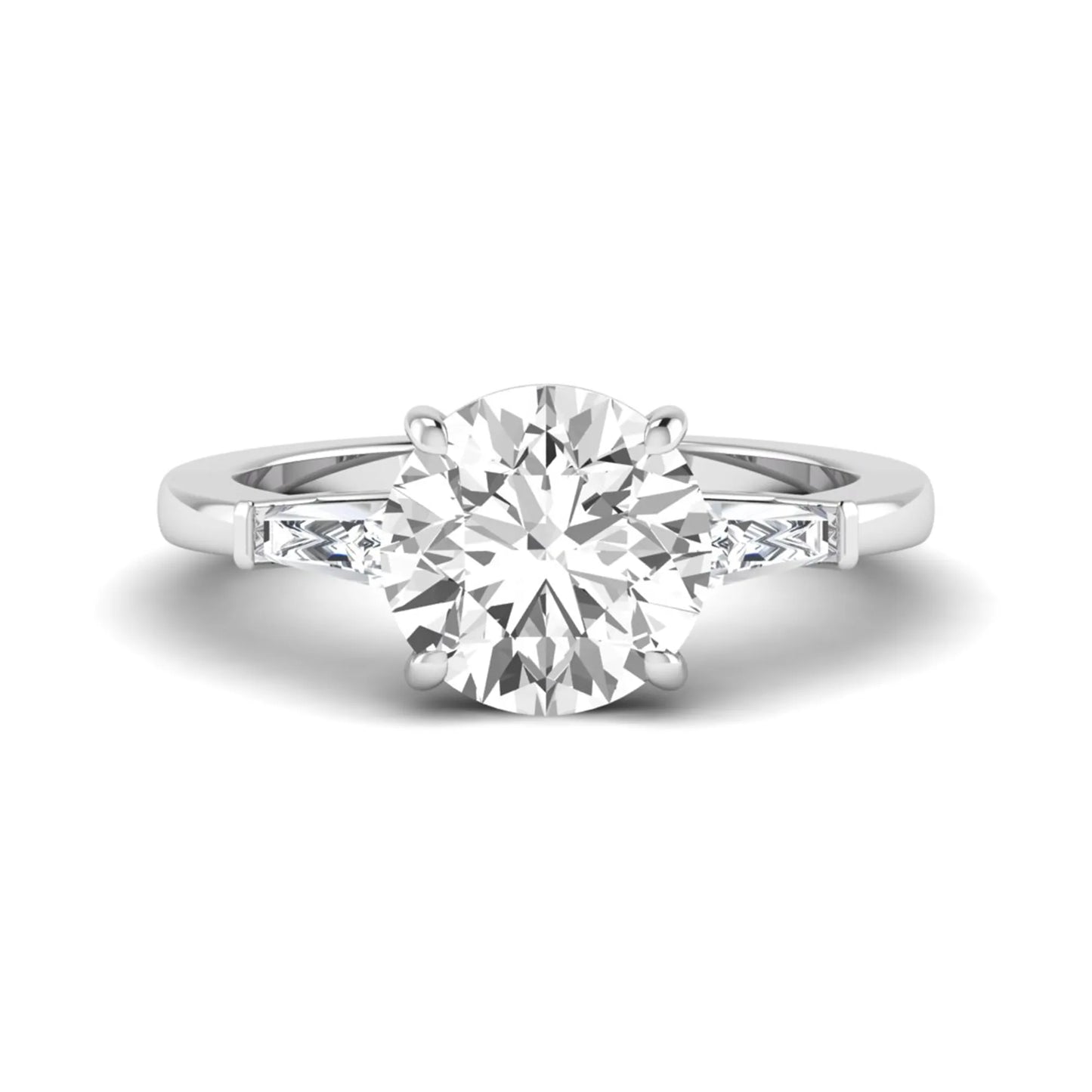 Princess Cluster Prong Set Lab Grown Diamond Engagement Ring
