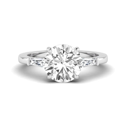 Princess Cluster Prong Set Lab Grown Diamond Engagement Ring