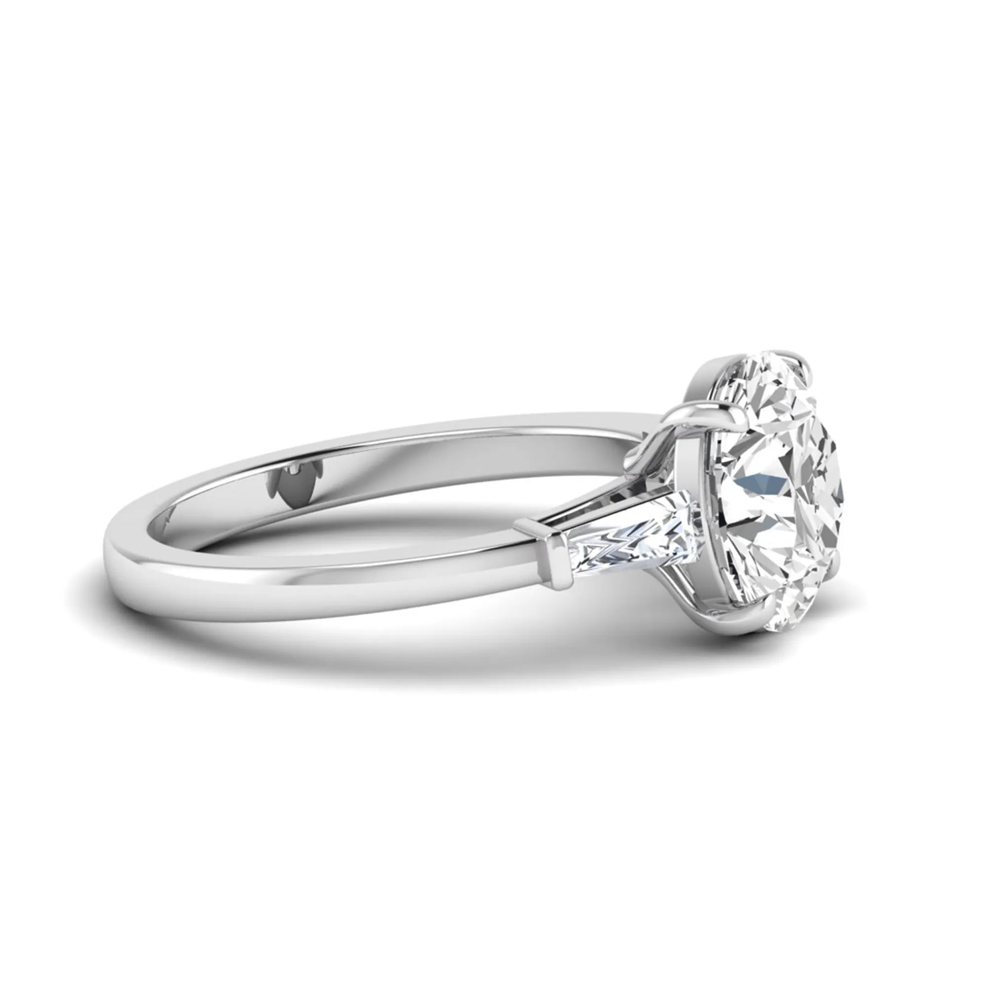 Princess Cluster Prong Set Lab Grown Diamond Engagement Ring