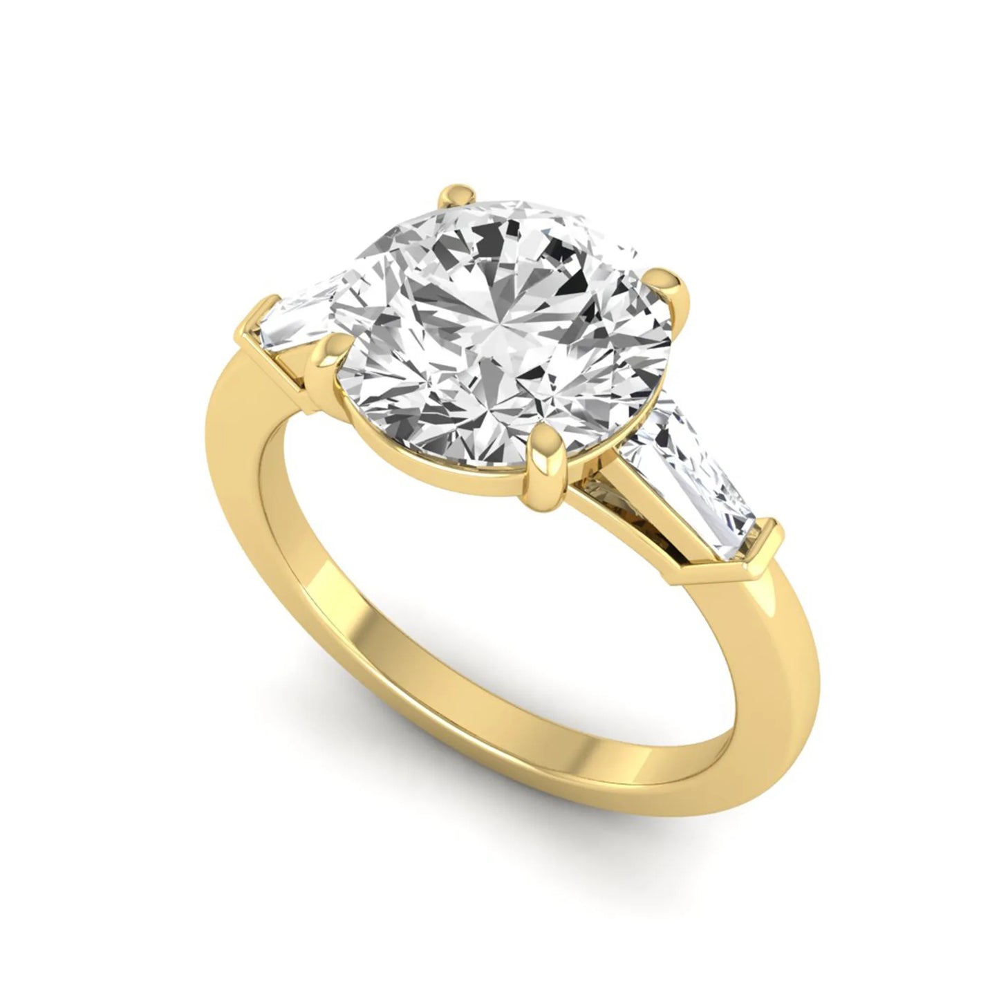 Princess Cluster Prong Set Lab Grown Diamond Engagement Ring
