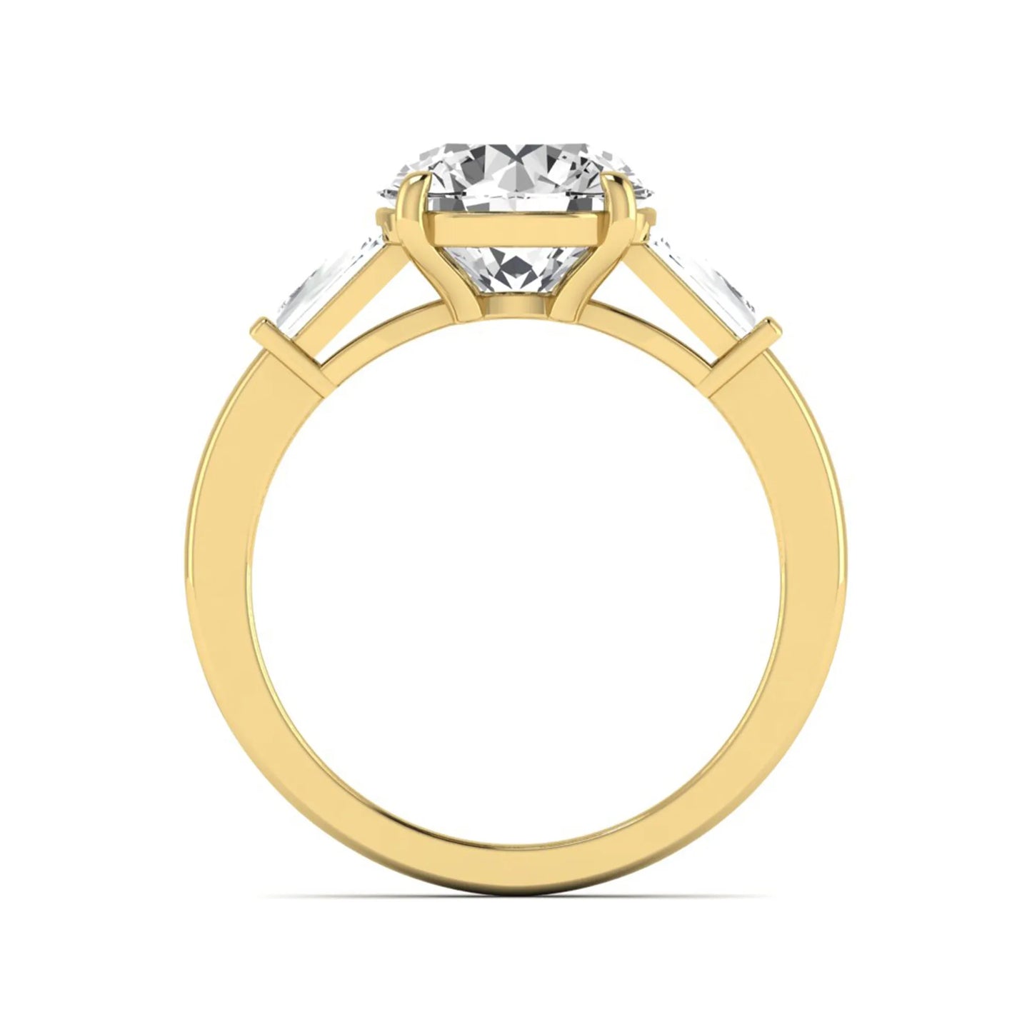 Princess Cluster Prong Set Lab Grown Diamond Engagement Ring