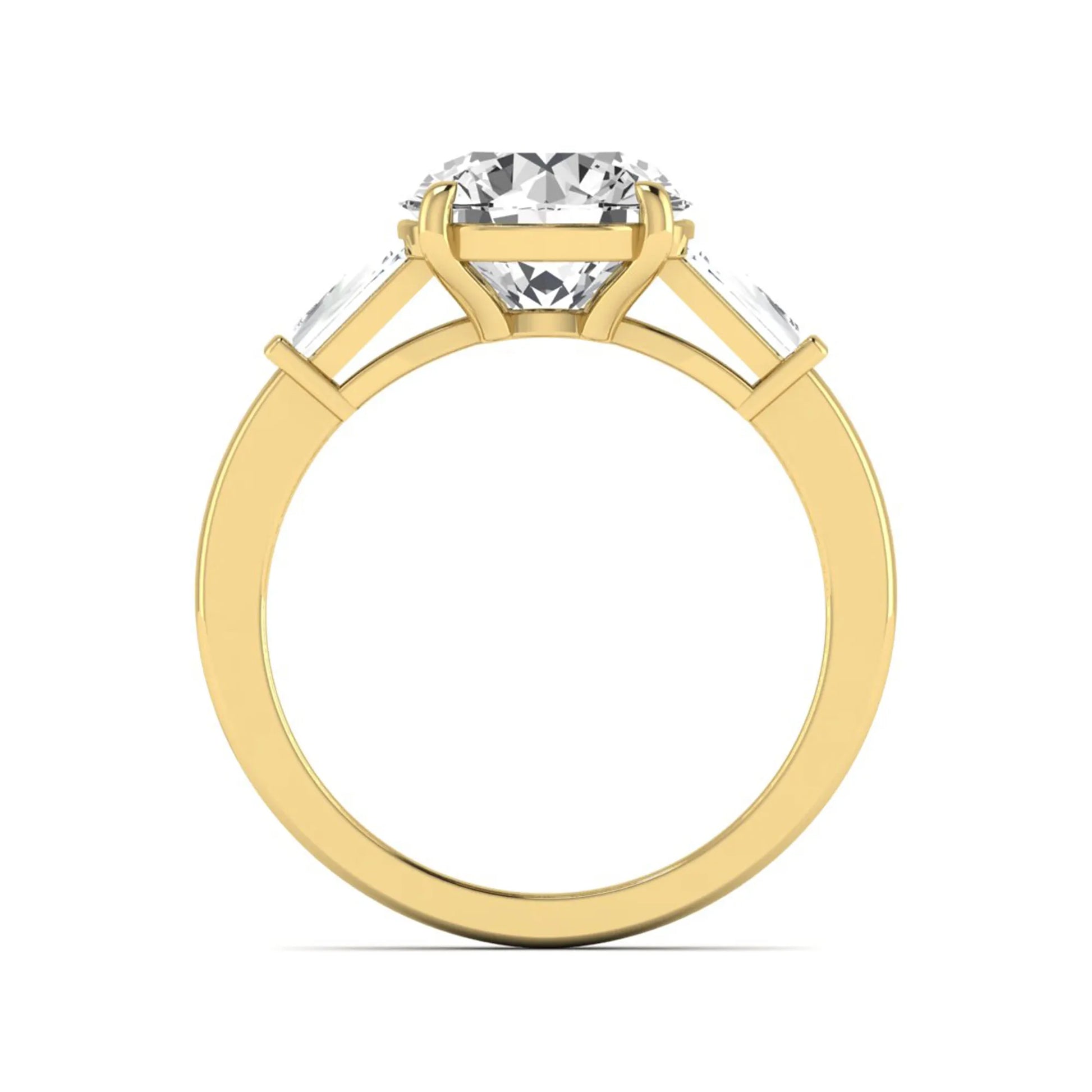 Princess Cluster Prong Set Lab Grown Diamond Engagement Ring