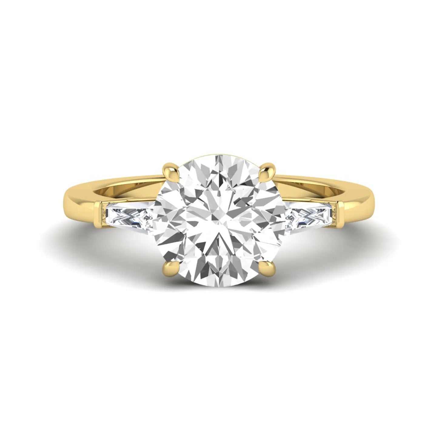 Princess Cluster Prong Set Lab Grown Diamond Engagement Ring