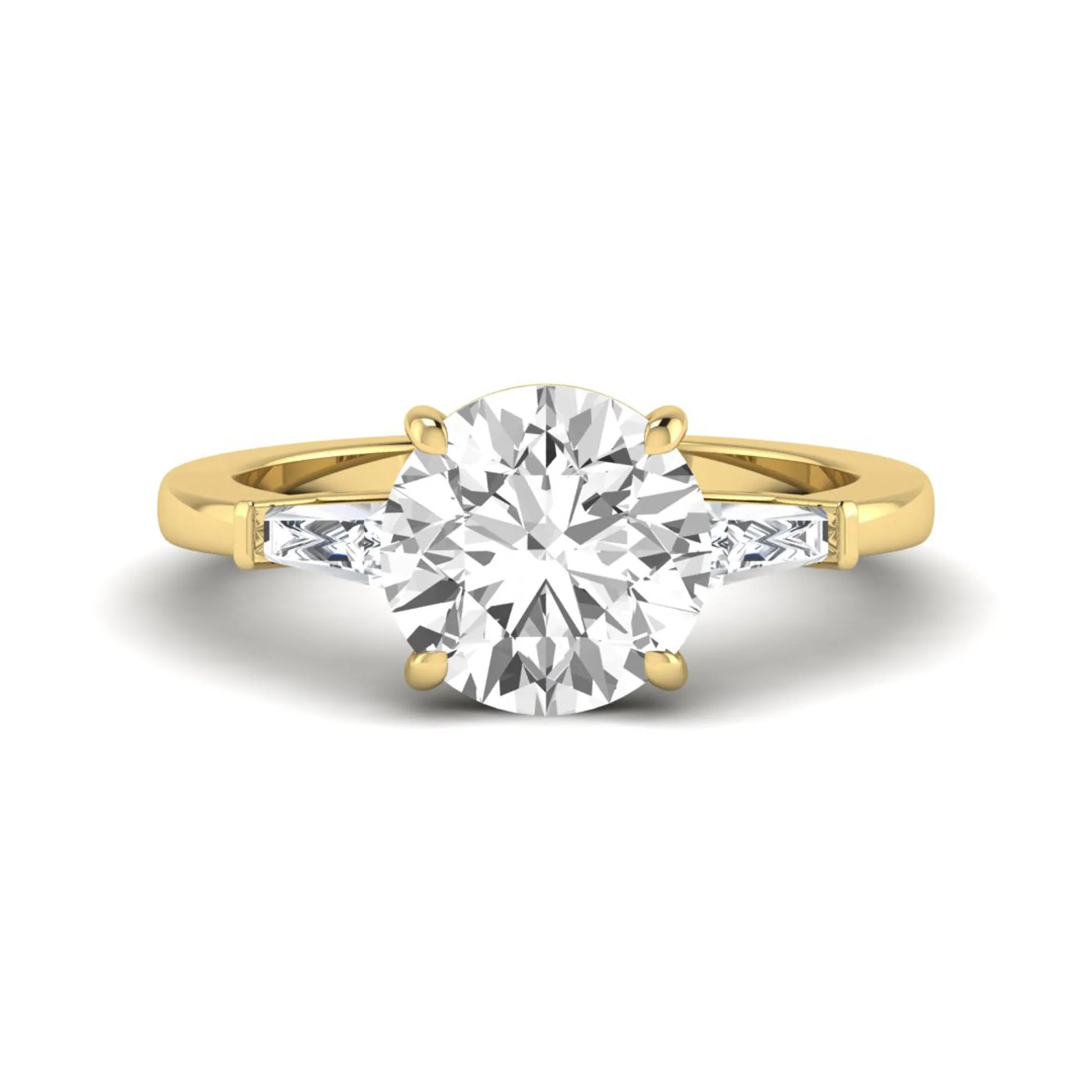 Princess Cluster Prong Set Lab Grown Diamond Engagement Ring