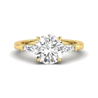 Princess Cluster Prong Set Lab Grown Diamond Engagement Ring
