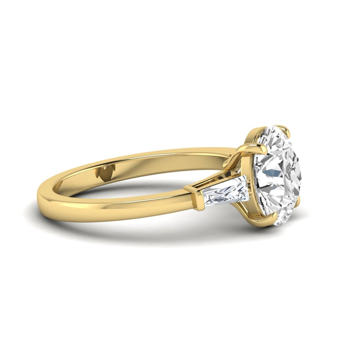 Princess Cluster Prong Set Lab Grown Diamond Engagement Ring
