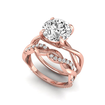 Princess Cluster Prong Set Lab Grown Diamond Engagement Ring