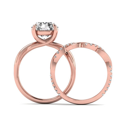 Princess Cluster Prong Set Lab Grown Diamond Engagement Ring