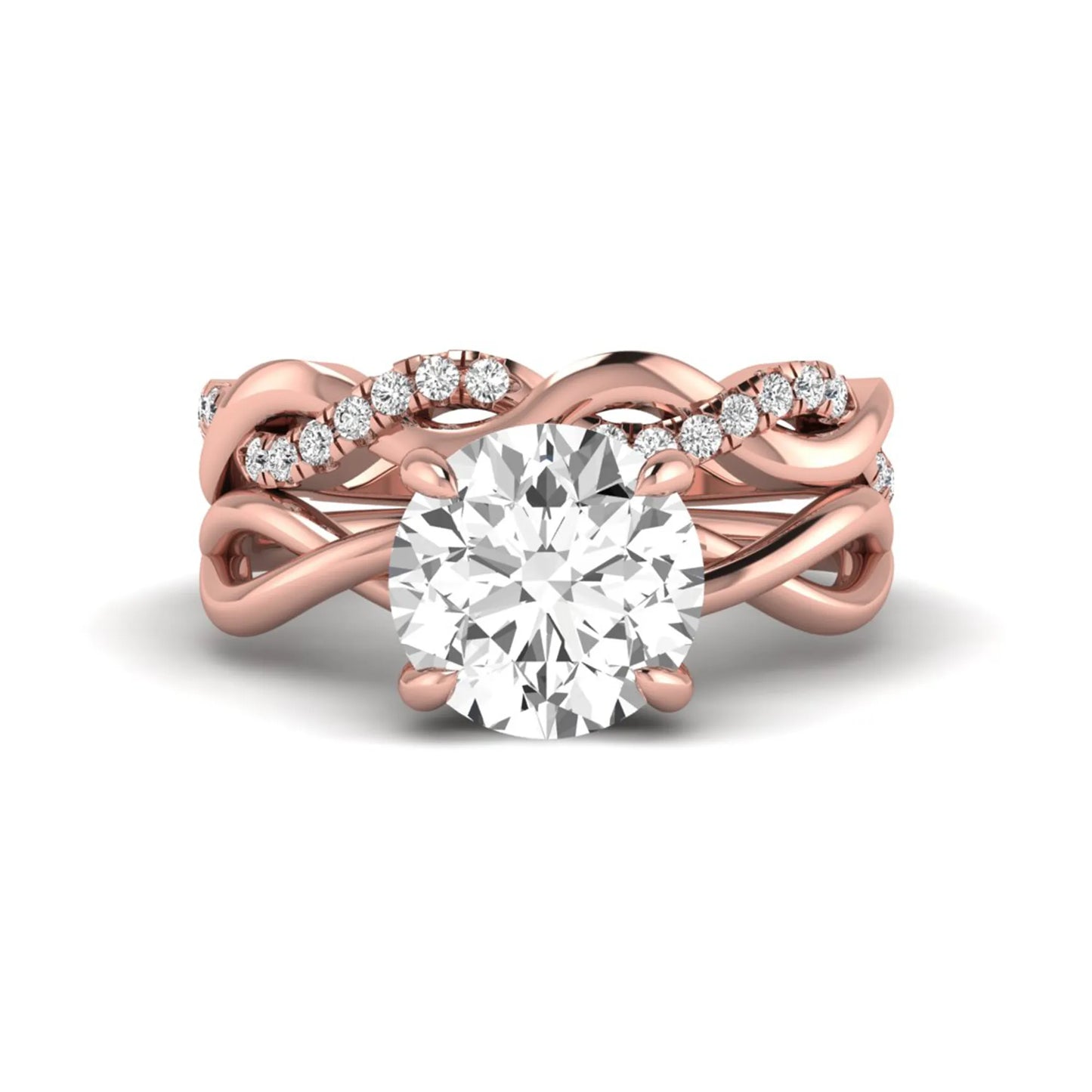 Princess Cluster Prong Set Lab Grown Diamond Engagement Ring