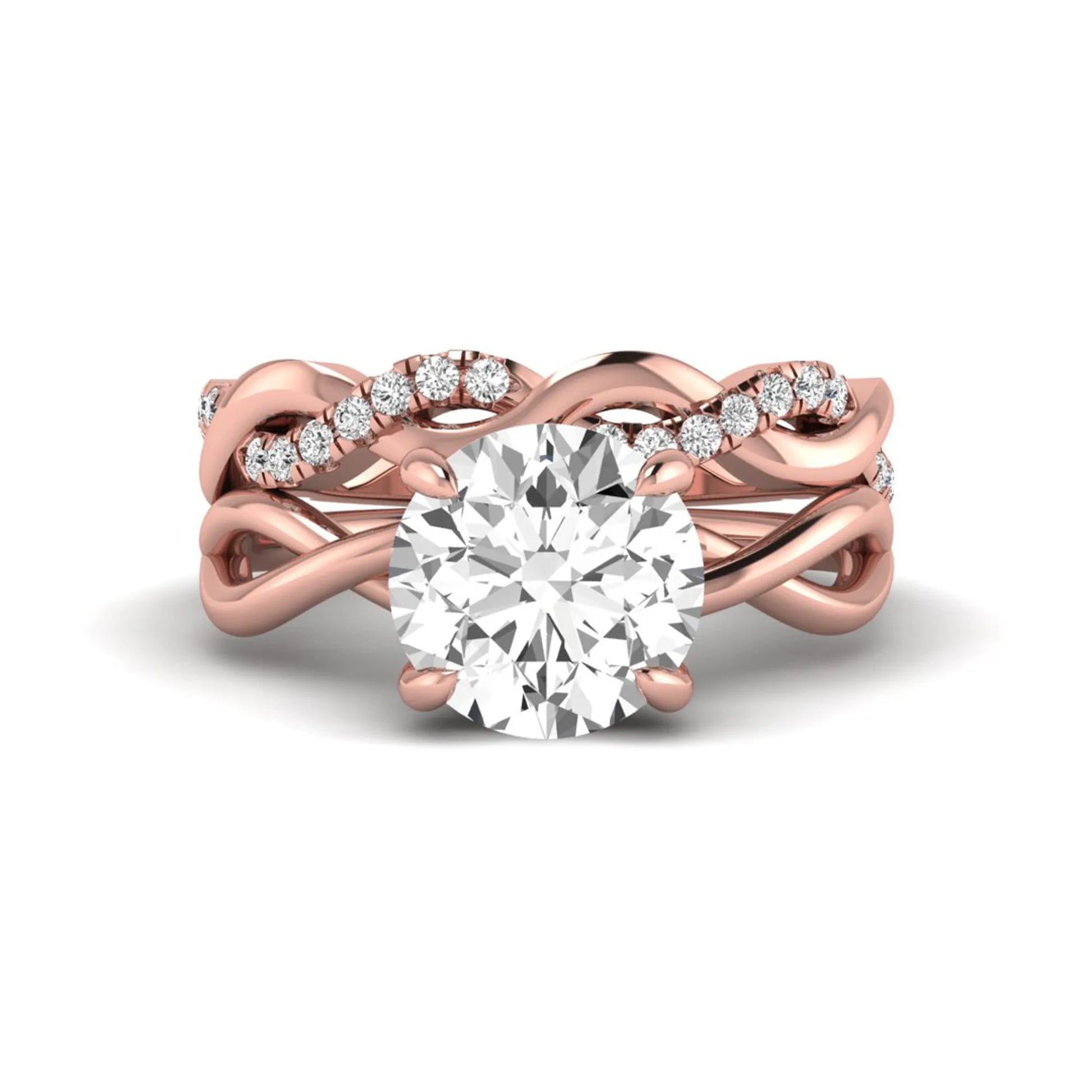 Princess Cluster Prong Set Lab Grown Diamond Engagement Ring