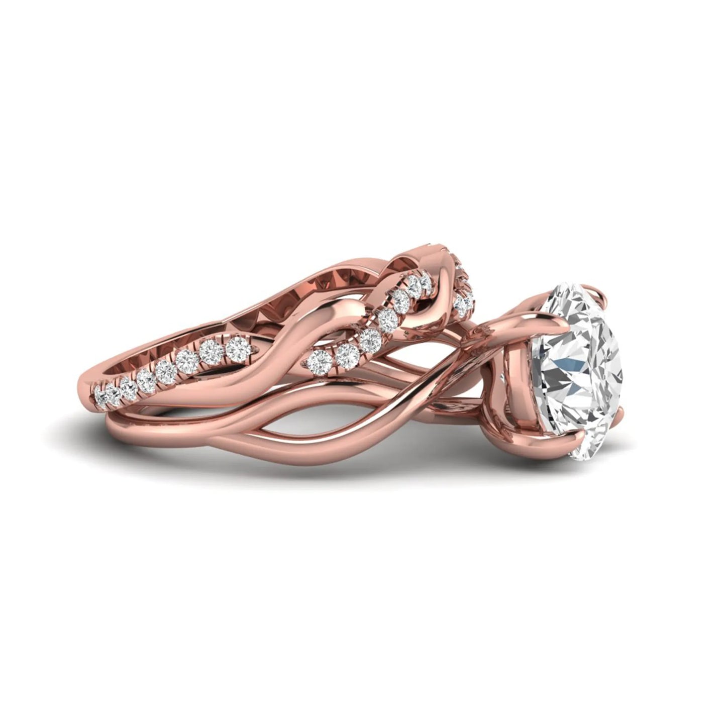 Princess Cluster Prong Set Lab Grown Diamond Engagement Ring