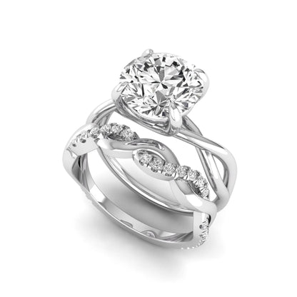 Princess Cluster Prong Set Lab Grown Diamond Engagement Ring