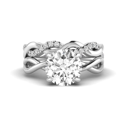 Princess Cluster Prong Set Lab Grown Diamond Engagement Ring