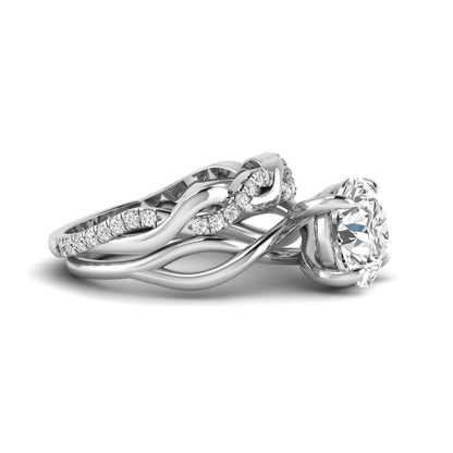 Princess Cluster Prong Set Lab Grown Diamond Engagement Ring