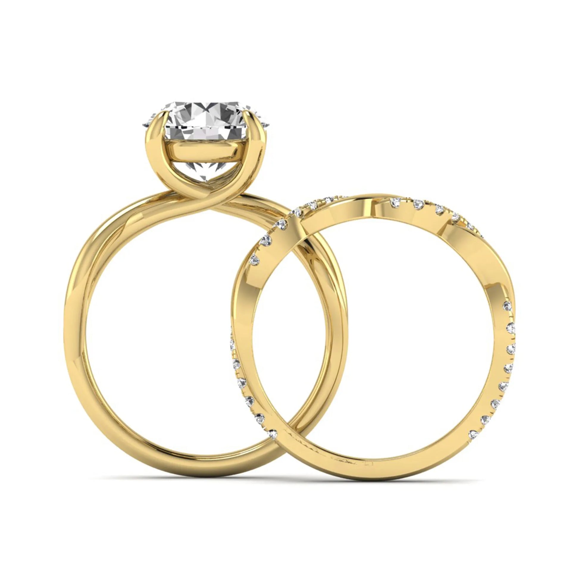 Princess Cluster Prong Set Lab Grown Diamond Engagement Ring