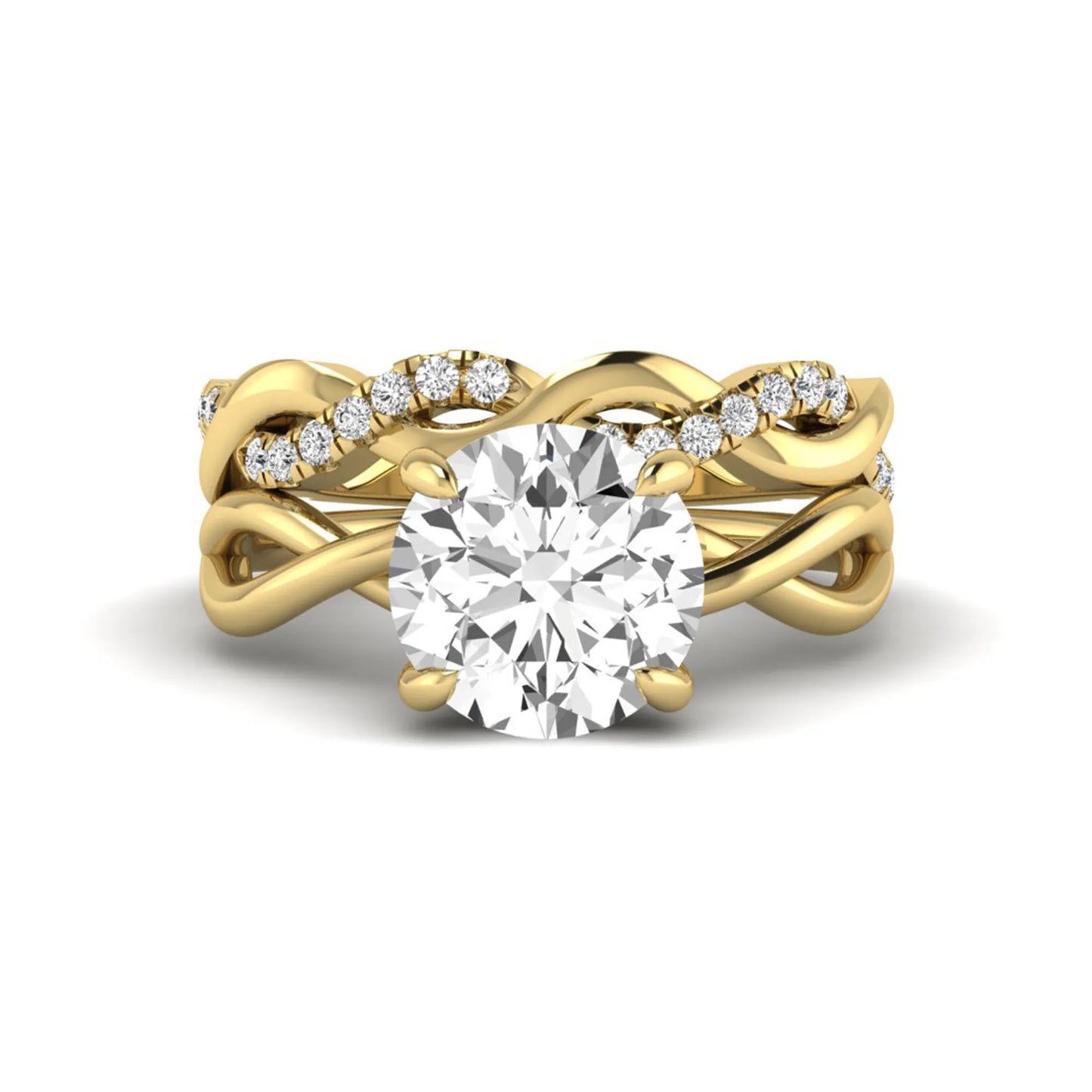 Princess Cluster Prong Set Lab Grown Diamond Engagement Ring