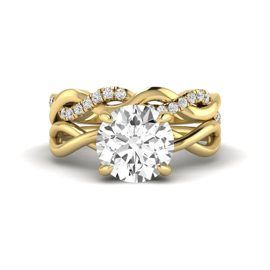 Princess Cluster Prong Set Lab Grown Diamond Engagement Ring
