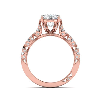 Princess Cluster Prong Set Lab Grown Diamond Engagement Ring
