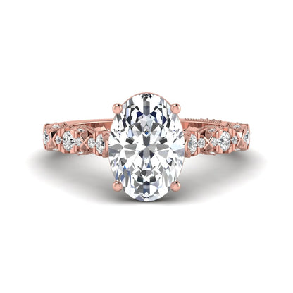 Princess Cluster Prong Set Lab Grown Diamond Engagement Ring