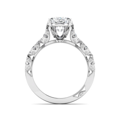Princess Cluster Prong Set Lab Grown Diamond Engagement Ring