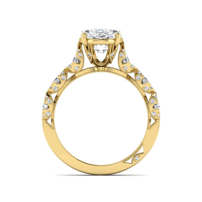 Princess Cluster Prong Set Lab Grown Diamond Engagement Ring