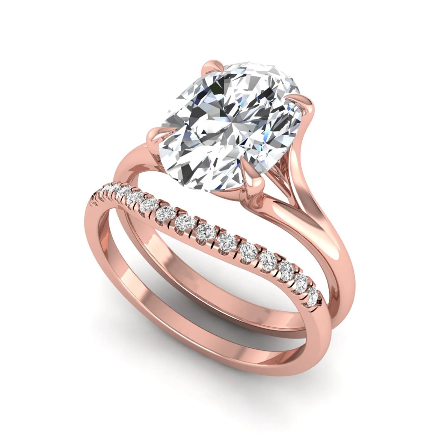 Princess Cluster Prong Set Lab Grown Diamond Engagement Ring