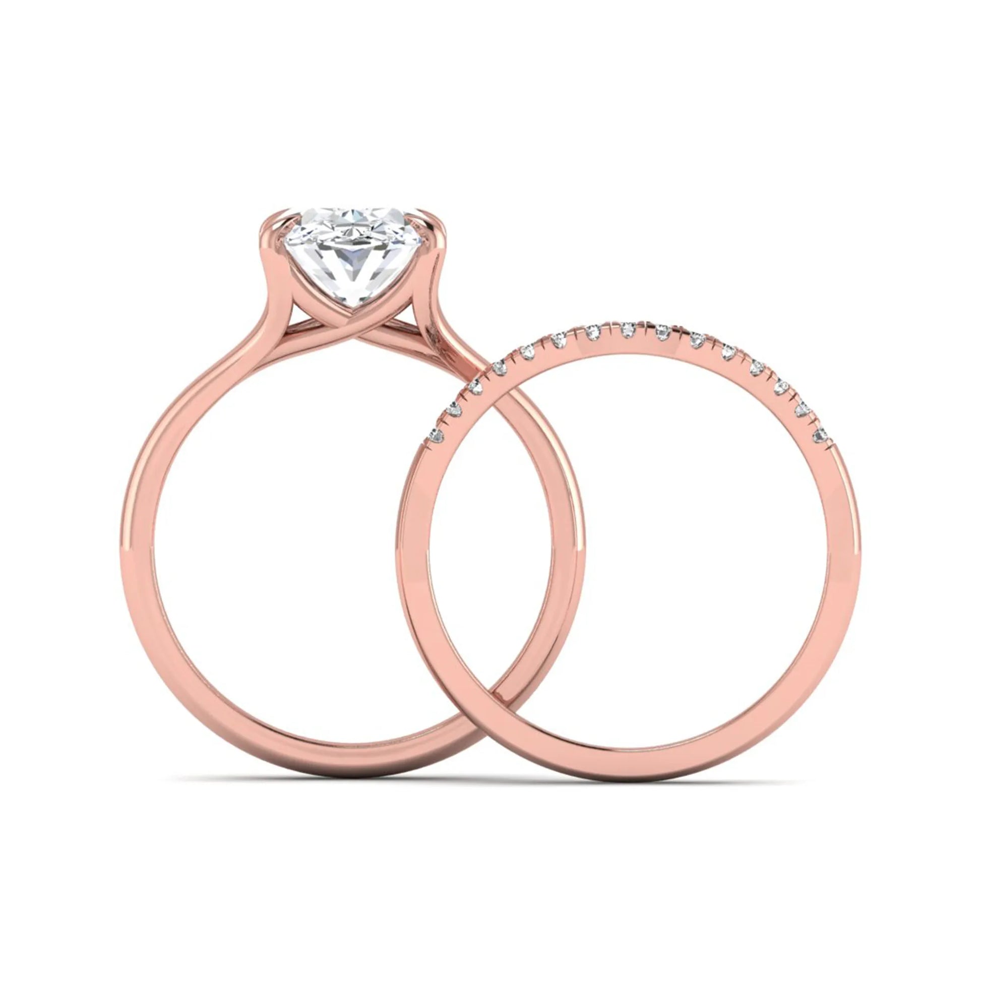 Princess Cluster Prong Set Lab Grown Diamond Engagement Ring