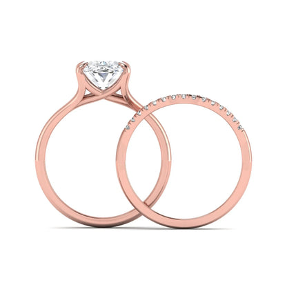 Princess Cluster Prong Set Lab Grown Diamond Engagement Ring