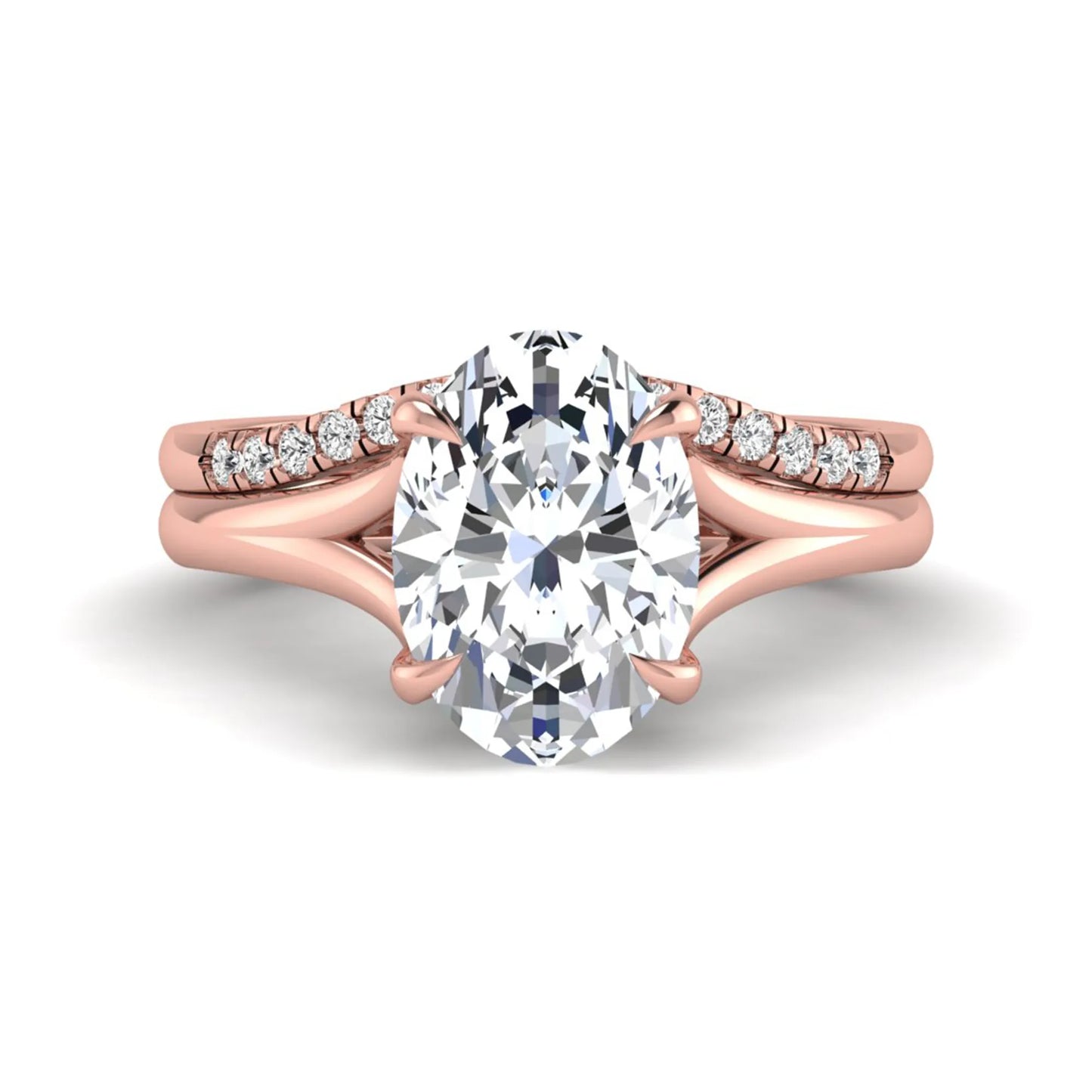 Princess Cluster Prong Set Lab Grown Diamond Engagement Ring