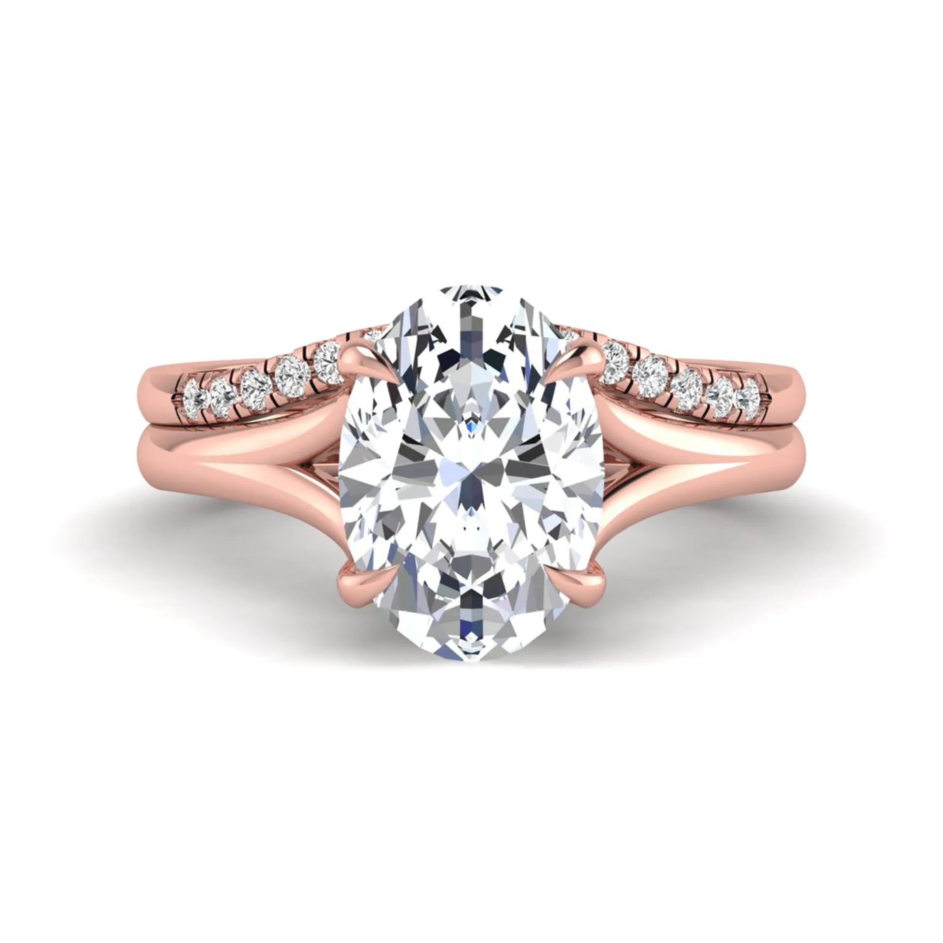 Princess Cluster Prong Set Lab Grown Diamond Engagement Ring