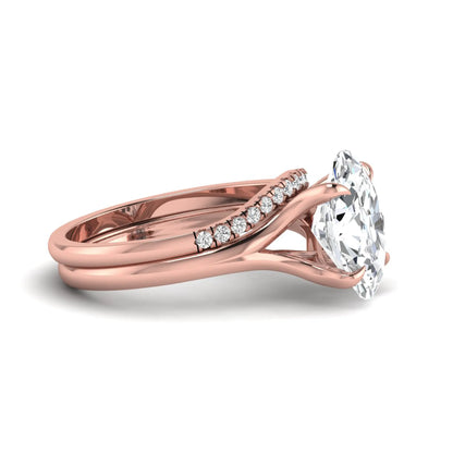 Princess Cluster Prong Set Lab Grown Diamond Engagement Ring