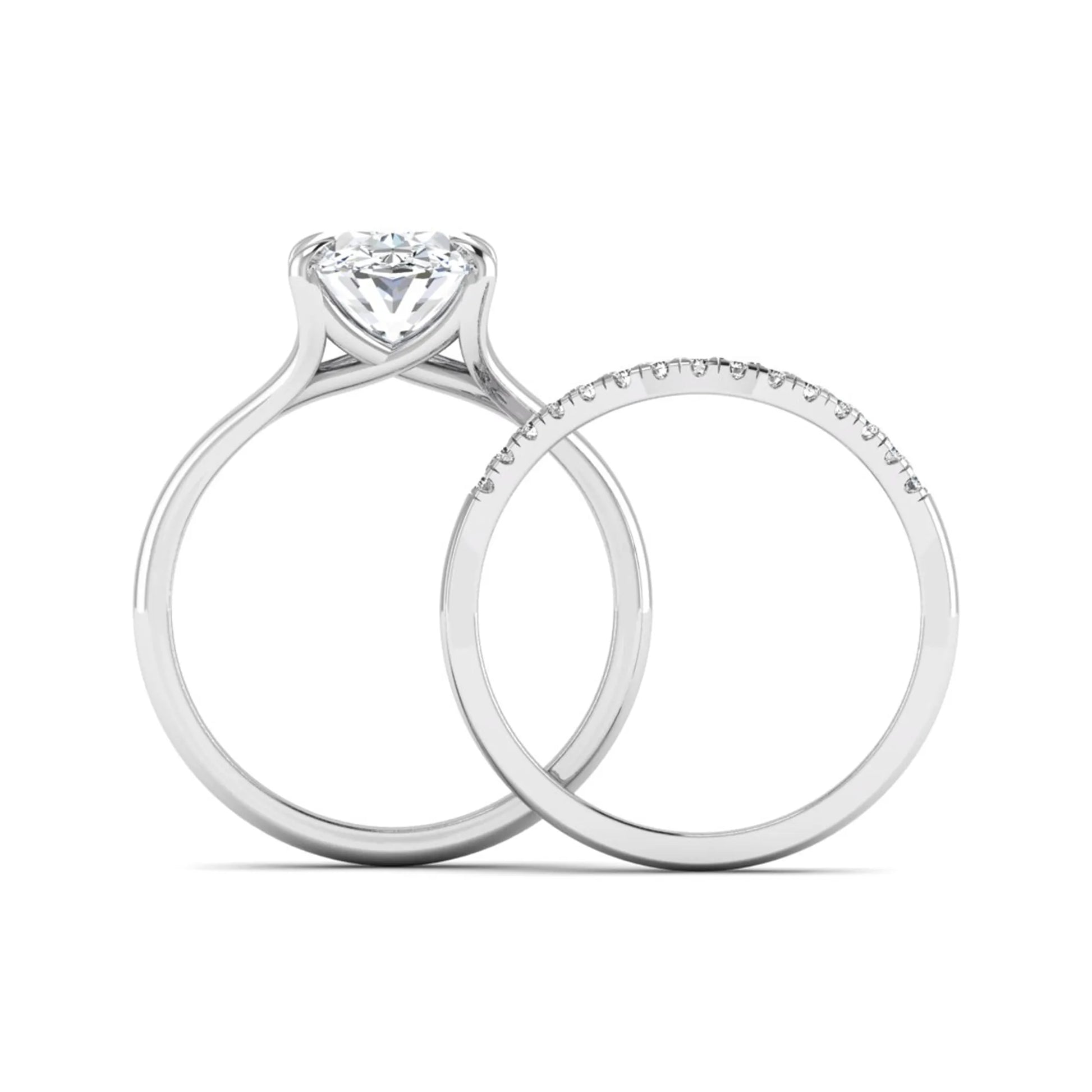 Princess Cluster Prong Set Lab Grown Diamond Engagement Ring
