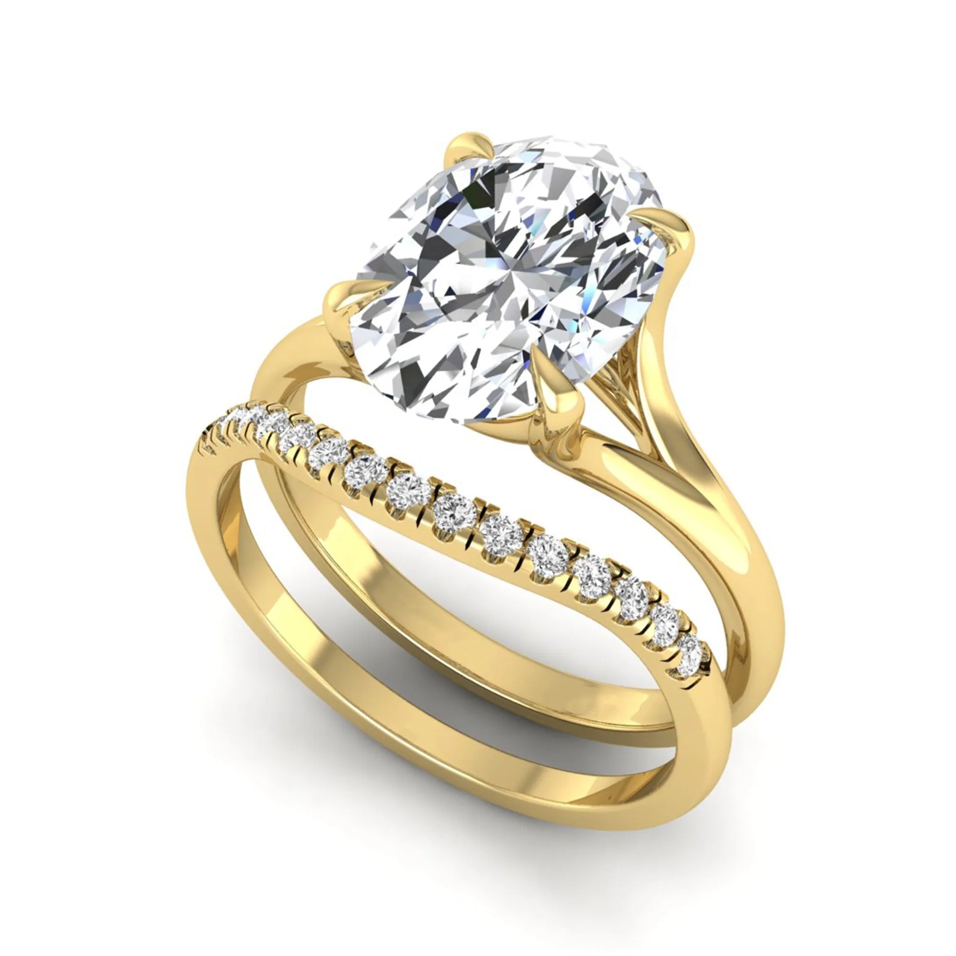 Princess Cluster Prong Set Lab Grown Diamond Engagement Ring