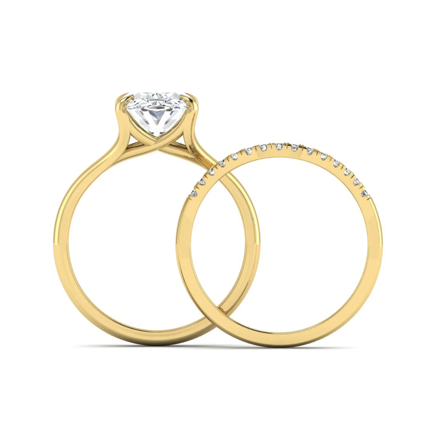 Princess Cluster Prong Set Lab Grown Diamond Engagement Ring