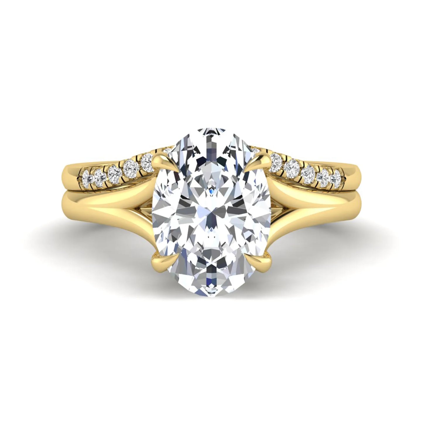 Princess Cluster Prong Set Lab Grown Diamond Engagement Ring