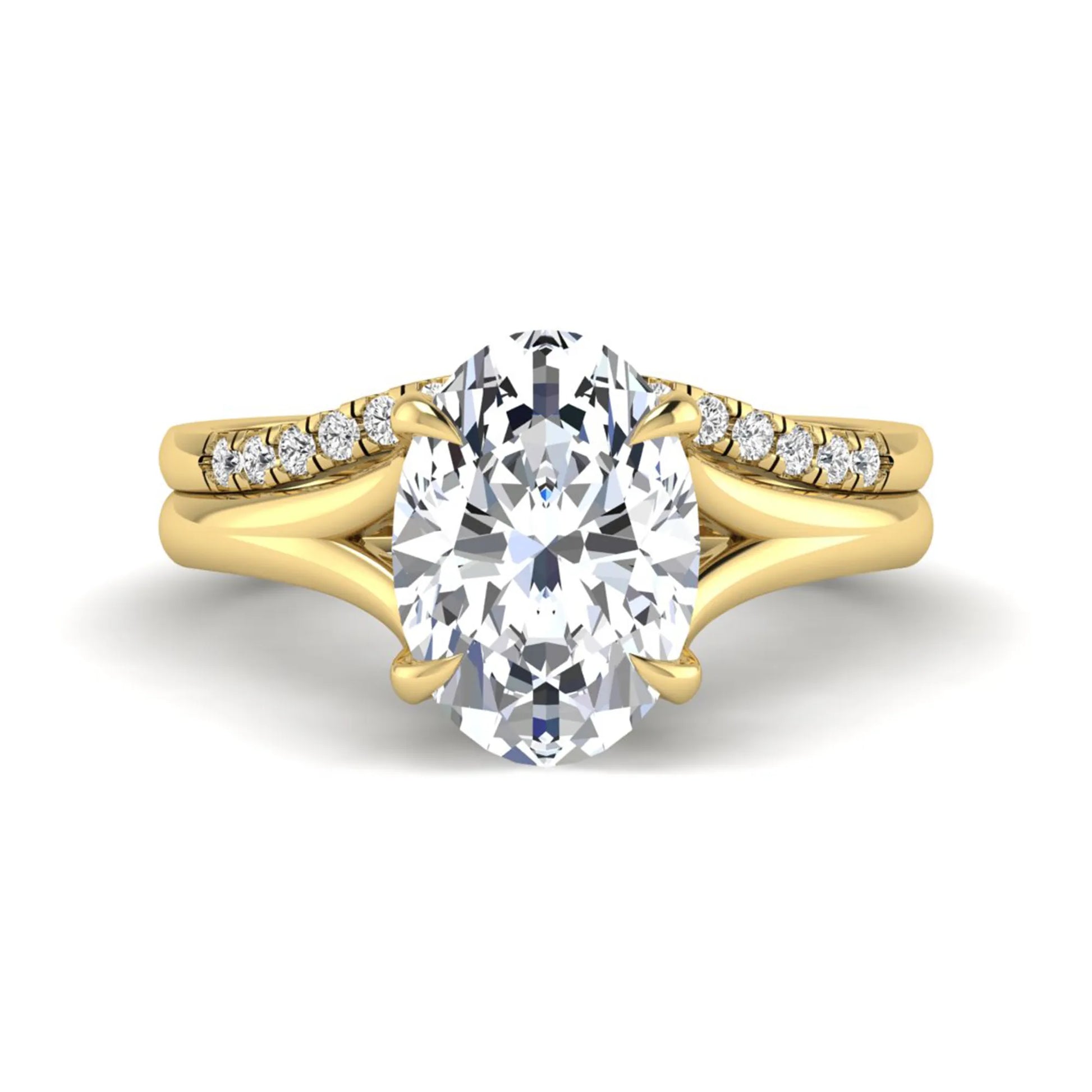 Princess Cluster Prong Set Lab Grown Diamond Engagement Ring