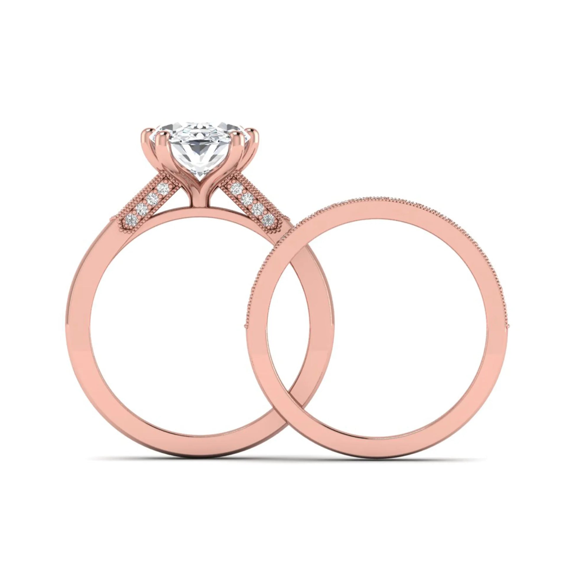 Princess Cluster Prong Set Lab Grown Diamond Engagement Ring