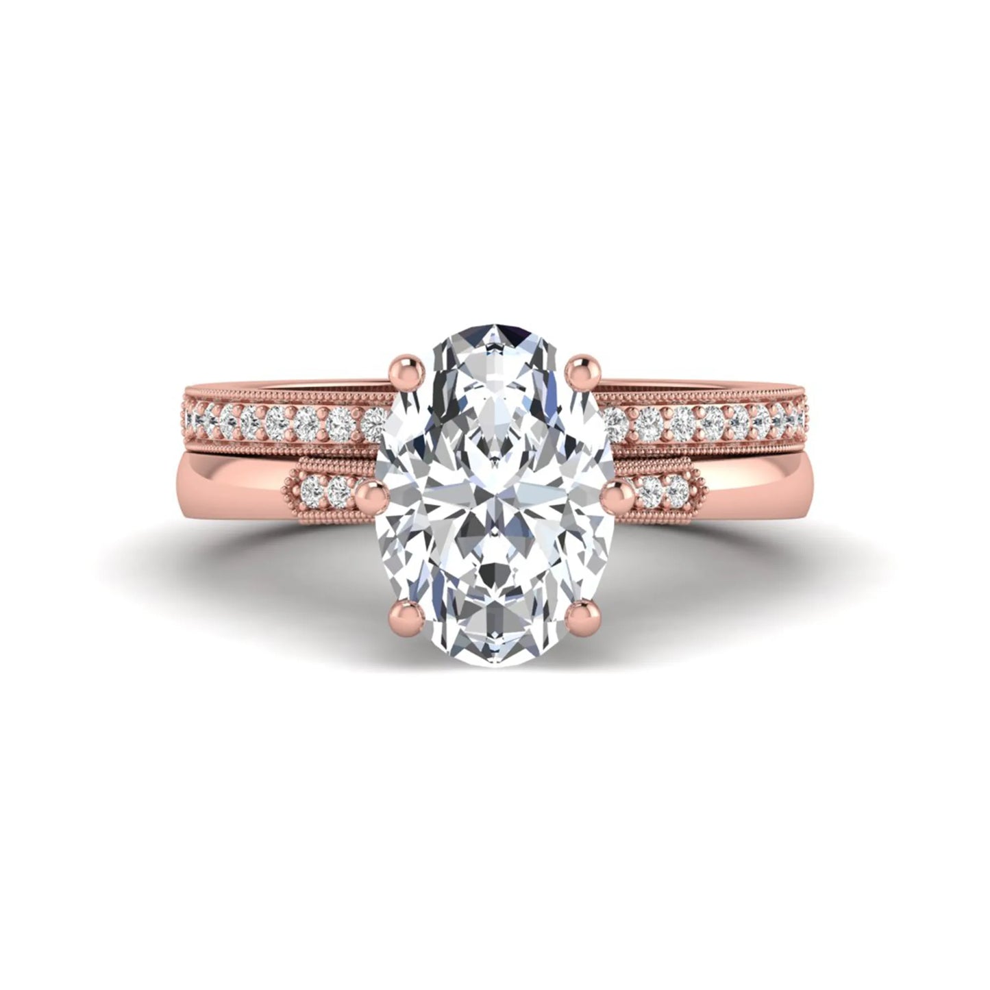 Princess Cluster Prong Set Lab Grown Diamond Engagement Ring