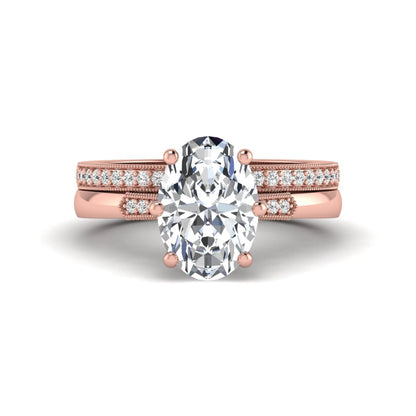 Princess Cluster Prong Set Lab Grown Diamond Engagement Ring