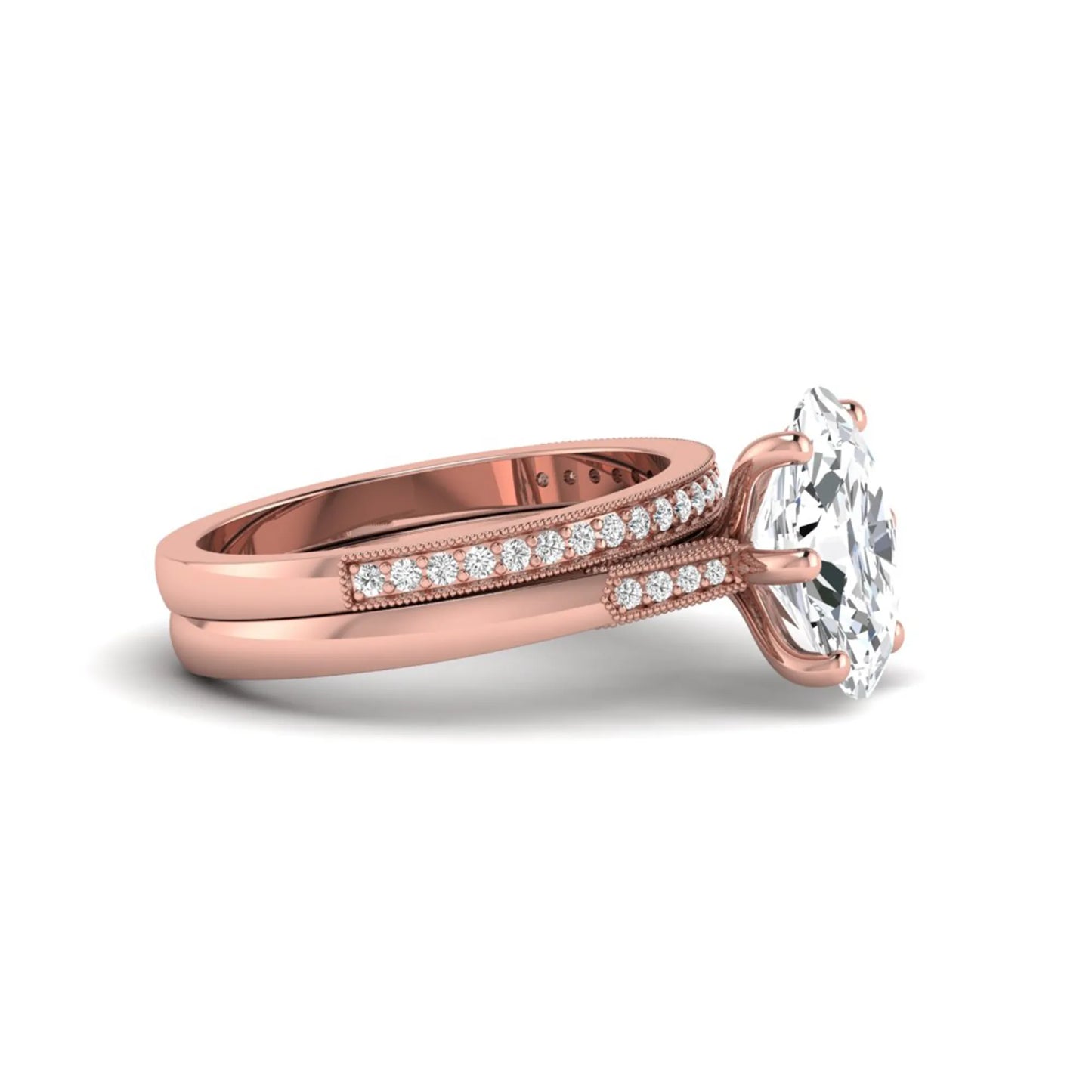 Princess Cluster Prong Set Lab Grown Diamond Engagement Ring