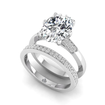 Princess Cluster Prong Set Lab Grown Diamond Engagement Ring