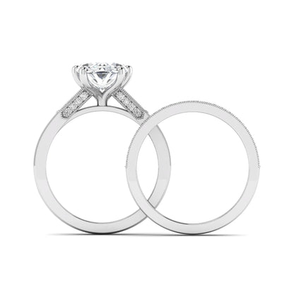 Princess Cluster Prong Set Lab Grown Diamond Engagement Ring