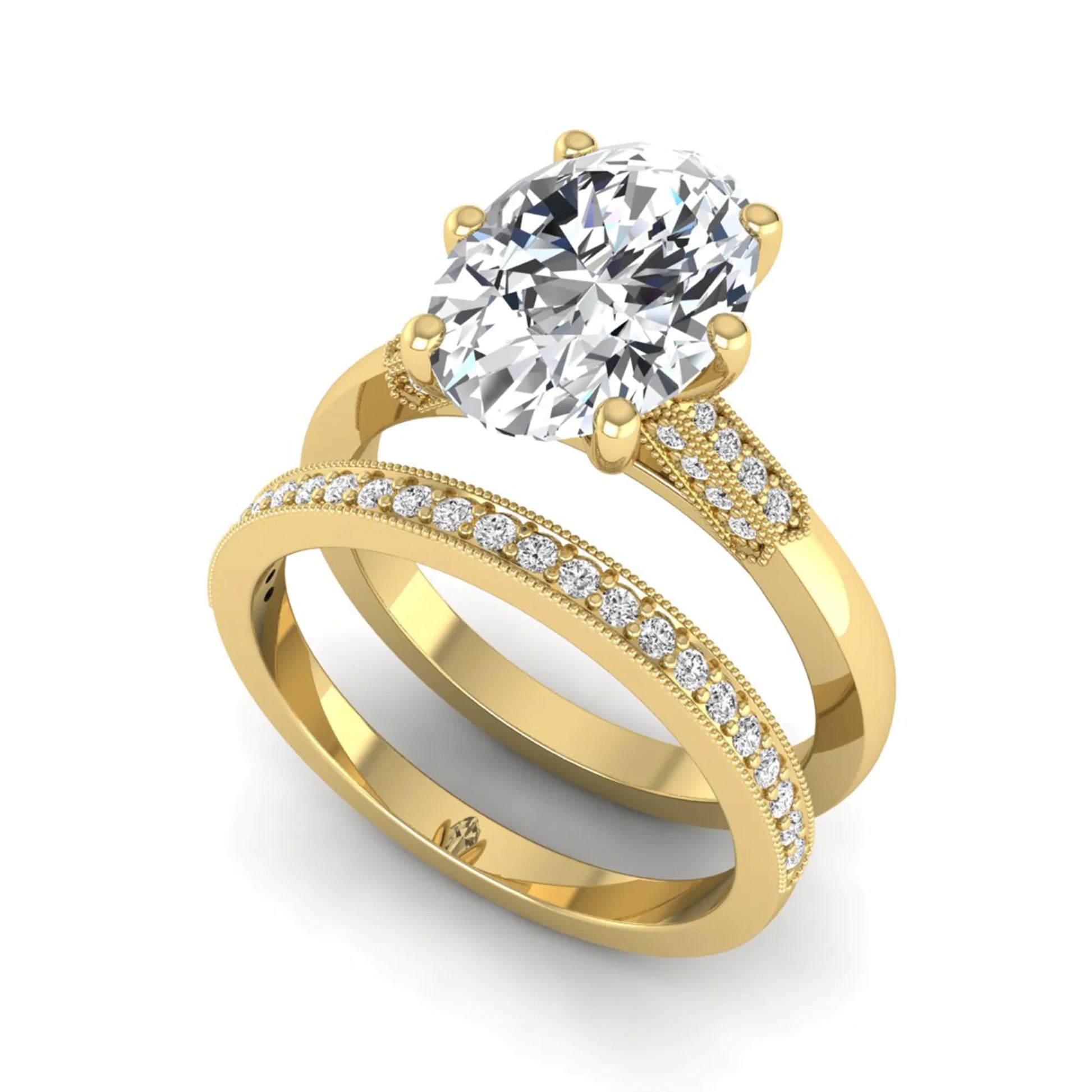 Princess Cluster Prong Set Lab Grown Diamond Engagement Ring