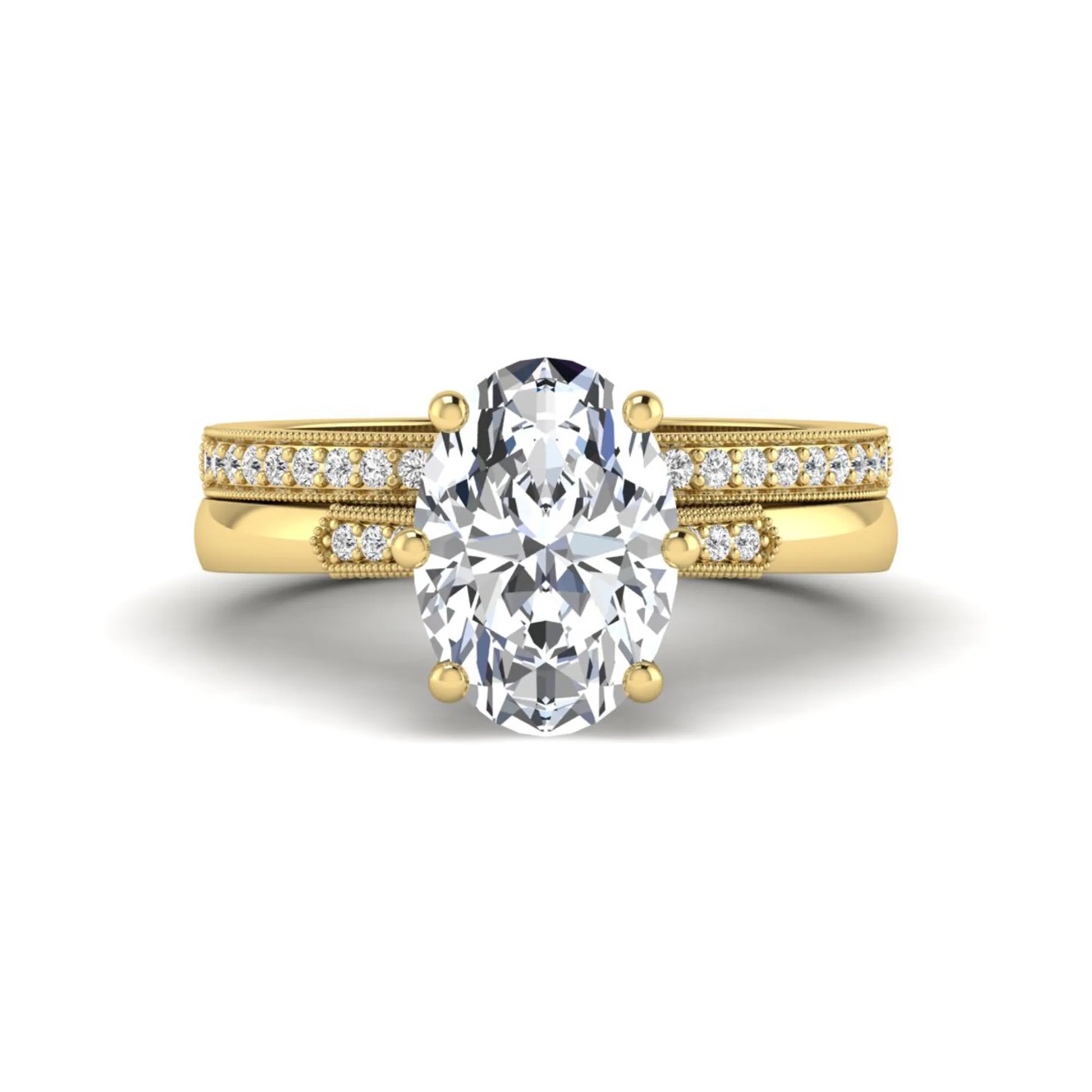Princess Cluster Prong Set Lab Grown Diamond Engagement Ring