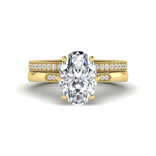 Princess Cluster Prong Set Lab Grown Diamond Engagement Ring
