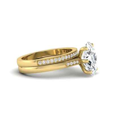 Princess Cluster Prong Set Lab Grown Diamond Engagement Ring