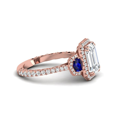 Princess Cluster Prong Set Lab Grown Diamond Engagement Ring